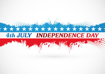 4th July Independence Day Card - vector gratuit #355121